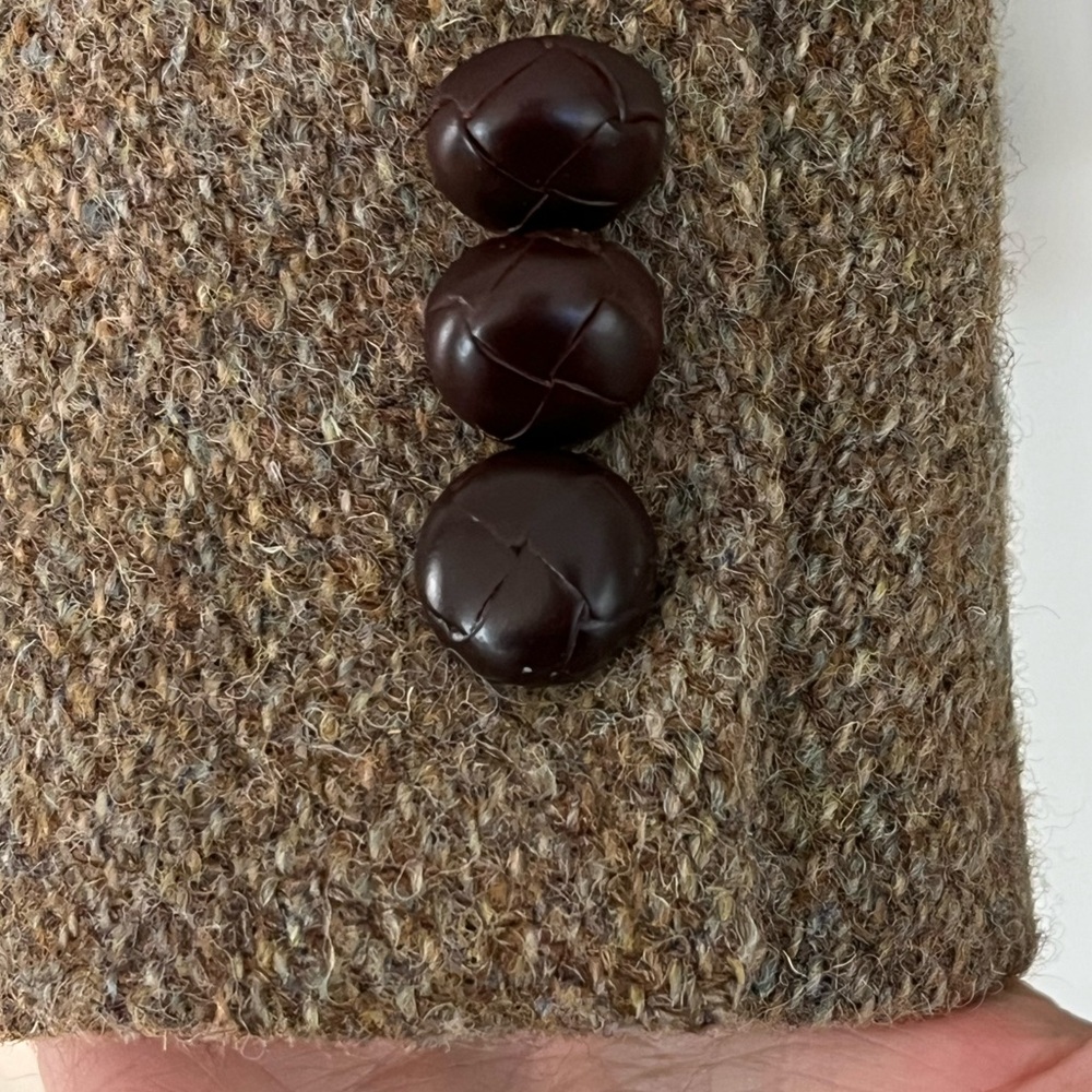 VINTAGE HARRIS TWEED MENS JACKET 100% Handwoven Wool Made for Orvis Size 42R - Picture 4 of 15